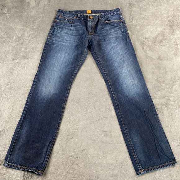 Hugo Boss Orange Other - Hugo Boss Orange Jeans Mens 36x32 Blue Straight Leg Dark Wash Denim Casual
